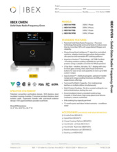 Image of IBEX Oven Spec Sheet